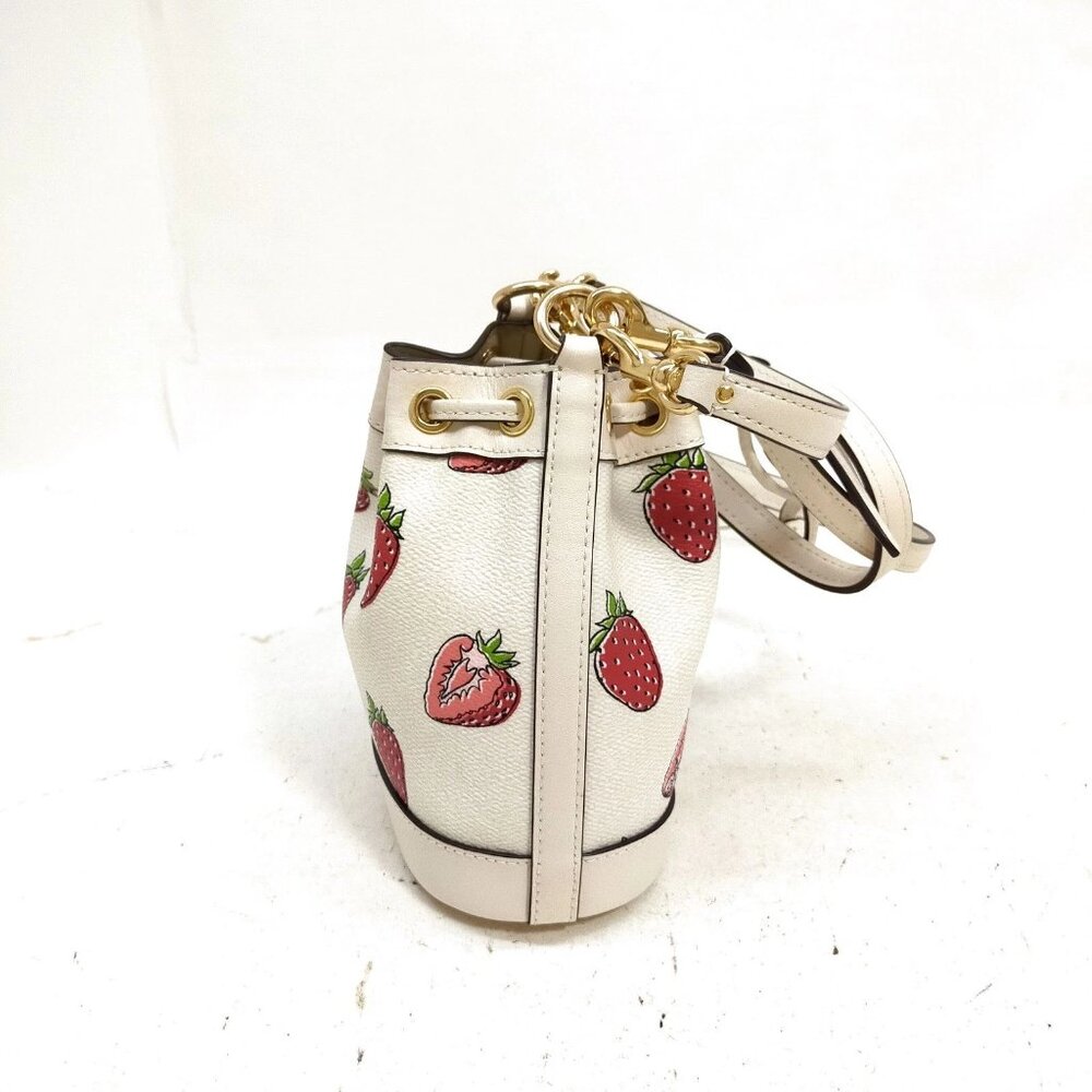 Authentic  COACH Shoulder Bag White PVC mn192-121725 - Picture 4 of 16